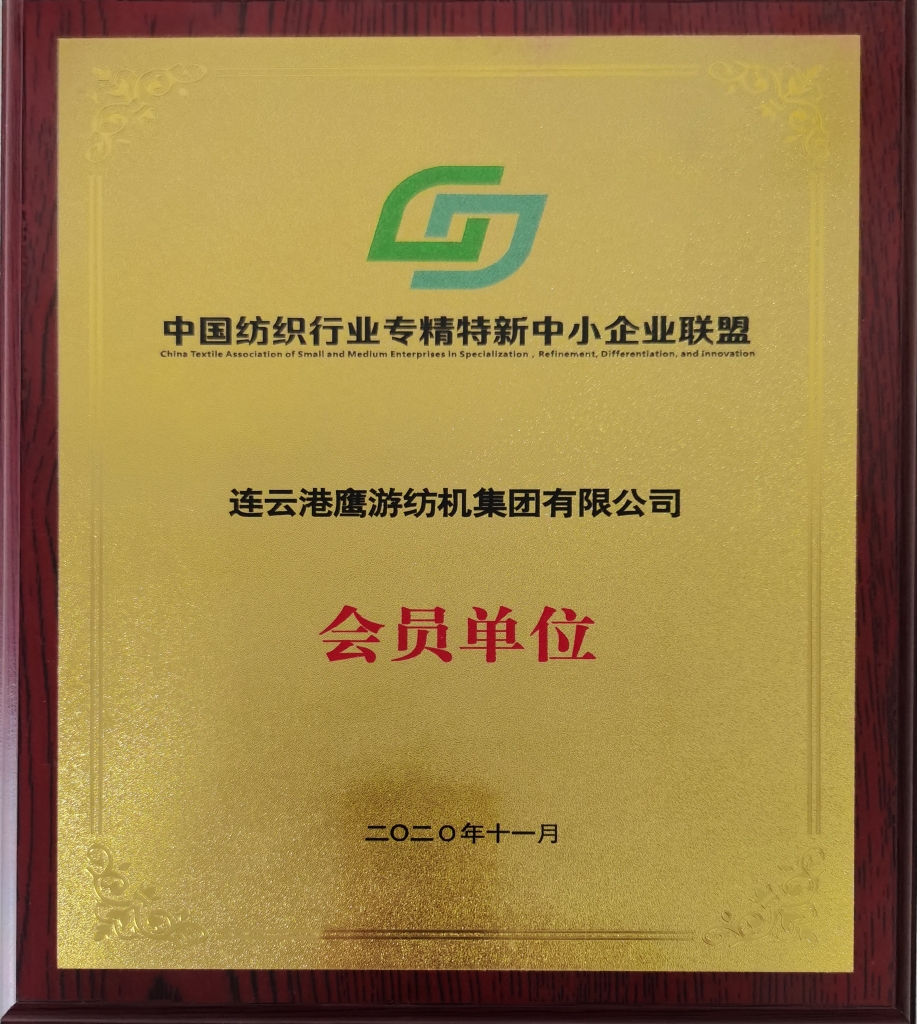 2020年中國(guó)紡織工業(yè)聯(lián)合會(huì)授予“中國(guó)紡織行業(yè)專精特新中小企業(yè)聯(lián)盟”